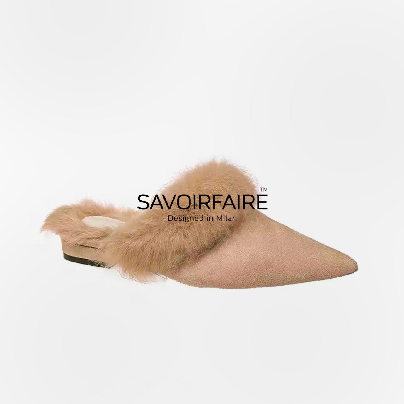 Mules Eco Fur Nude