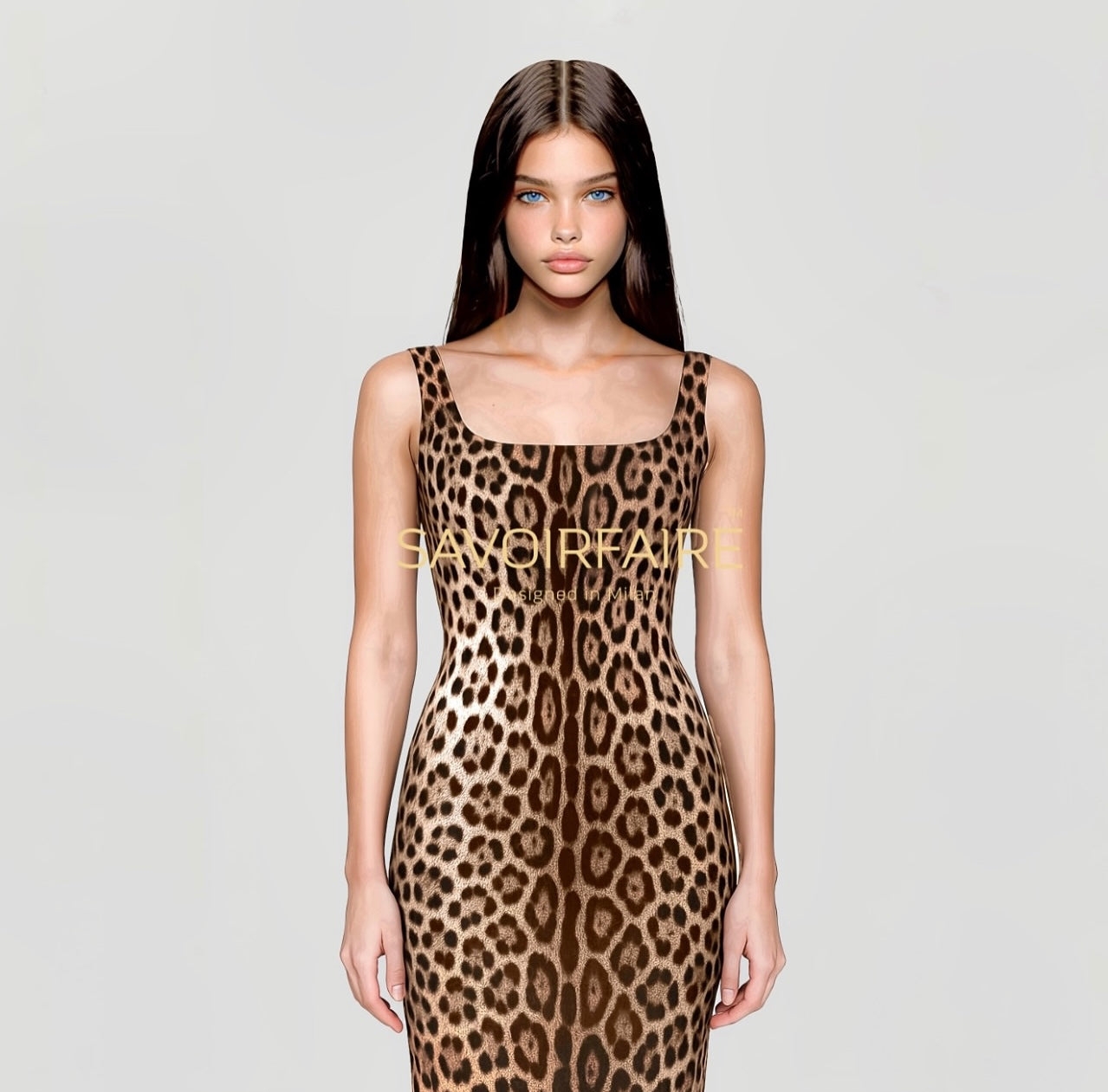 Vestito Slim Leopardato